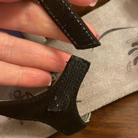 ABEO Bio- System Black suede & leather orthopedic cork bed sandals - Picture 5 of 8